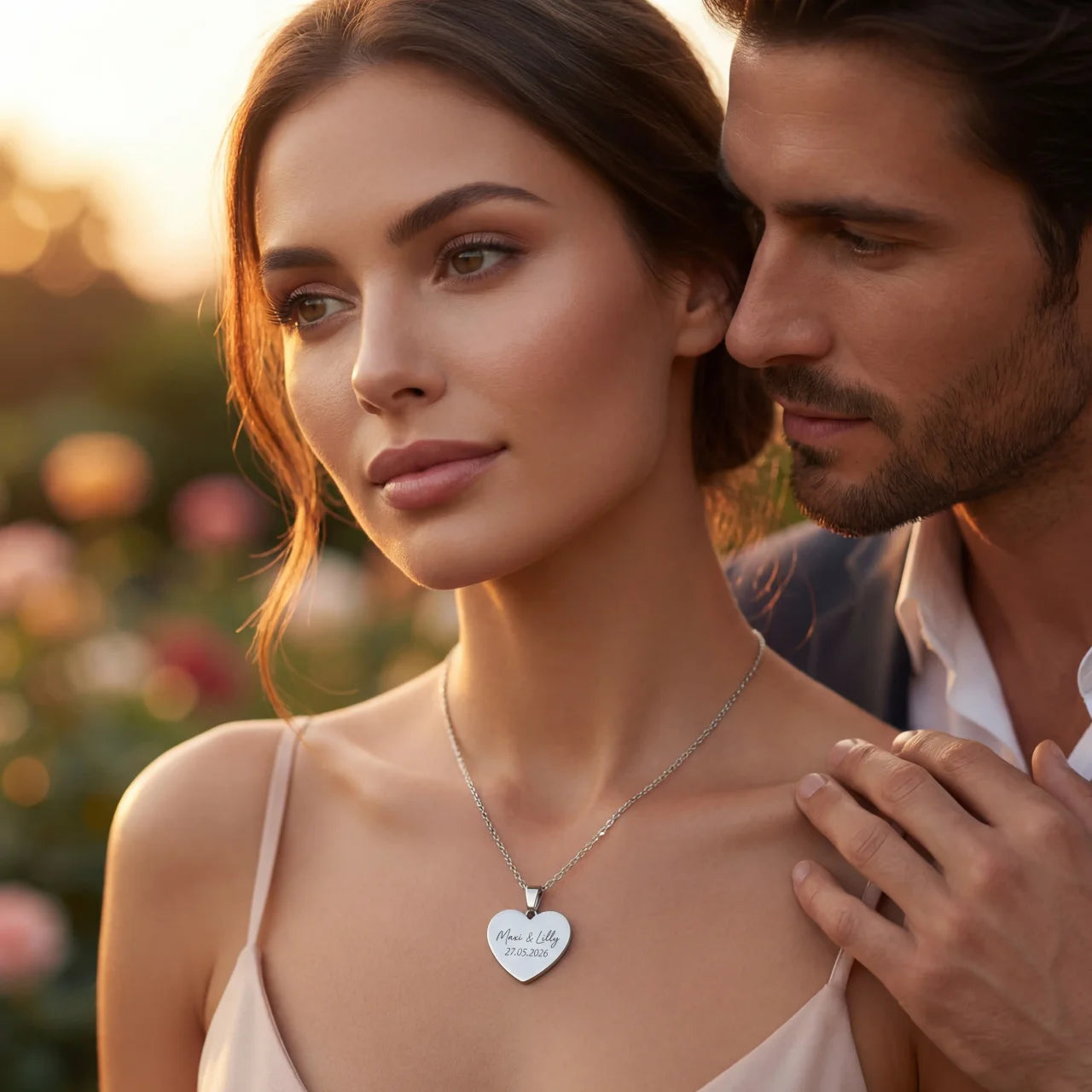 Herzanhänger mit Handschrift-/Bildgravur