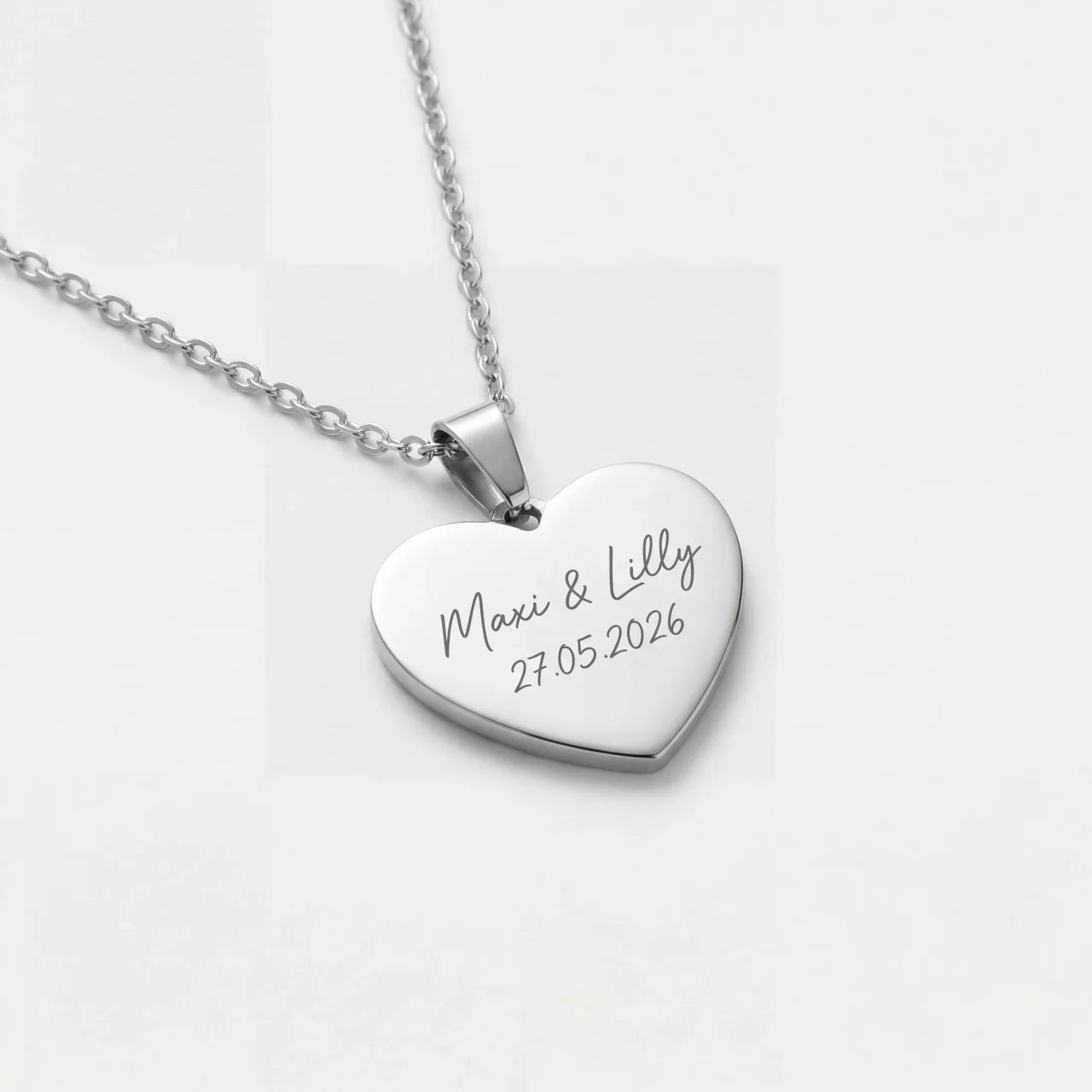 Herzanhänger mit Handschrift-/Bildgravur