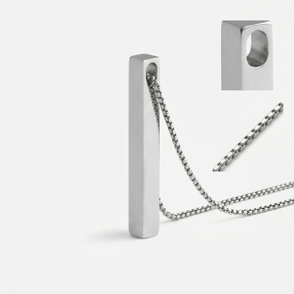 Säule mit Gravur Farbe Silber